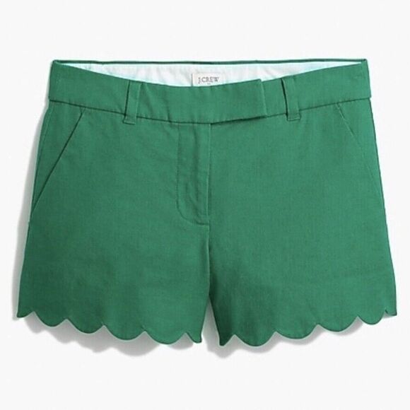 NWOT J Crew Chino Shorts 4” Scalloped Sz 4 Small - Picture 1 of 5